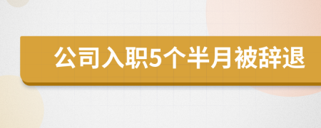 公司入职5个半月被辞退