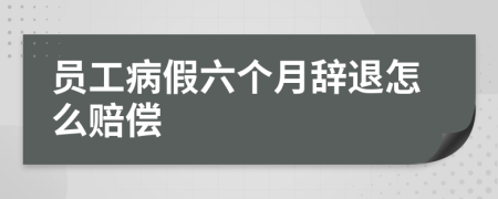 员工病假六个月辞退怎么赔偿