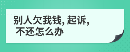 别人欠我钱, 起诉, 不还怎么办