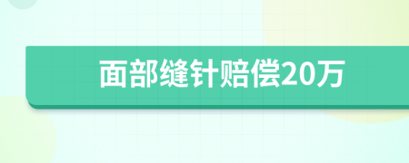 面部缝针赔偿20万