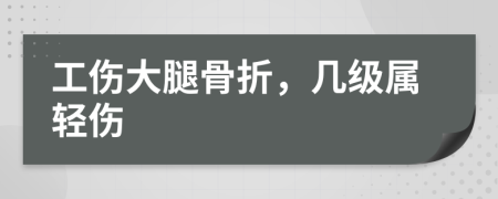 工伤大腿骨折，几级属轻伤