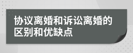 协议离婚和诉讼离婚的区别和优缺点