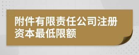 附件有限责任公司注册资本最低限额