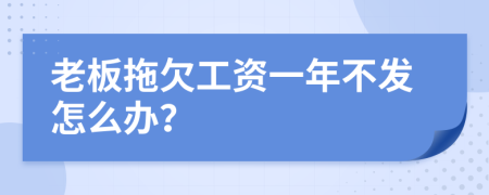 老板拖欠工资一年不发怎么办？