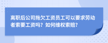 离职后公司拖欠工资员工可以要求劳动者索要工资吗？如何维权索赔？