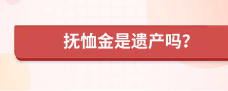 抚恤金是遗产吗？