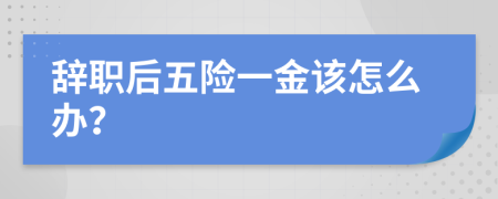 辞职后五险一金该怎么办？