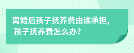 离婚后孩子抚养费由谁承担, 孩子抚养费怎么办?