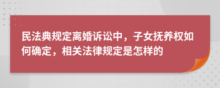 民法典规定离婚诉讼中，子女抚养权如何确定，相关法律规定是怎样的