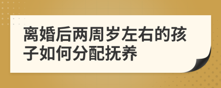 离婚后两周岁左右的孩子如何分配抚养