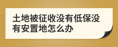 土地被征收没有低保没有安置地怎么办