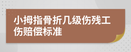 小拇指骨折几级伤残工伤赔偿标准