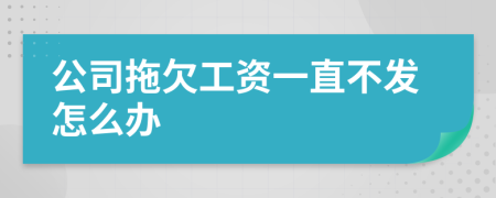 公司拖欠工资一直不发怎么办