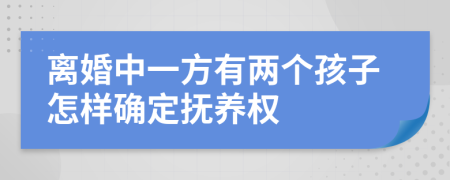 离婚中一方有两个孩子怎样确定抚养权