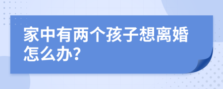 家中有两个孩子想离婚怎么办？