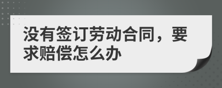 没有签订劳动合同，要求赔偿怎么办