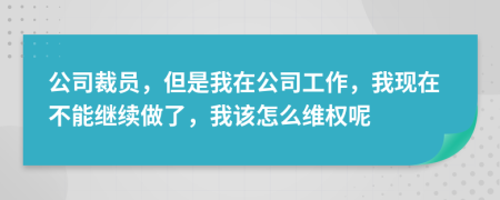 公司裁员，但是我在公司工作，我现在不能继续做了，我该怎么维权呢