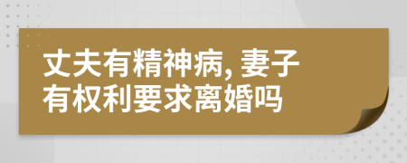 丈夫有精神病, 妻子有权利要求离婚吗