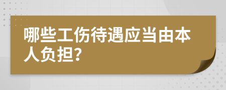 哪些工伤待遇应当由本人负担？