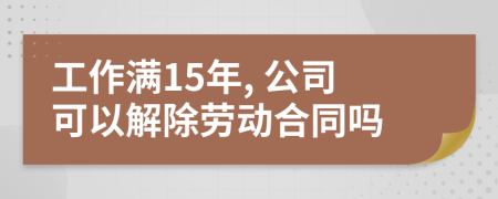 工作满15年, 公司可以解除劳动合同吗