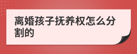 离婚孩子抚养权怎么分割的