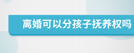 离婚可以分孩子抚养权吗