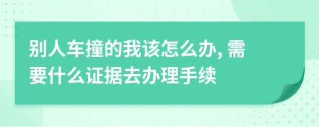 别人车撞的我该怎么办, 需要什么证据去办理手续