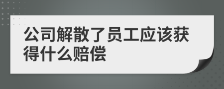 公司解散了员工应该获得什么赔偿