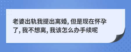 老婆出轨我提出离婚, 但是现在怀孕了, 我不想离, 我该怎么办手续呢