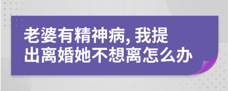 老婆有精神病, 我提出离婚她不想离怎么办