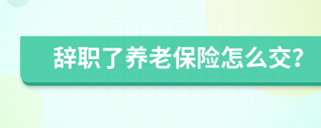 辞职了养老保险怎么交？