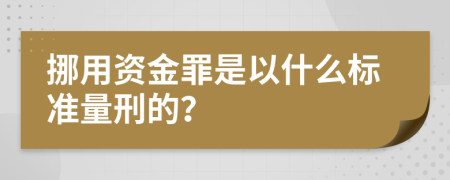 挪用资金罪是以什么标准量刑的？