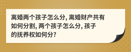 离婚两个孩子怎么分, 离婚财产共有如何分割, 两个孩子怎么分, 孩子的抚养权如何分?