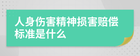 人身伤害精神损害赔偿标准是什么