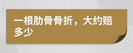 一根肋骨骨折，大约赔多少