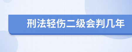 刑法轻伤二级会判几年