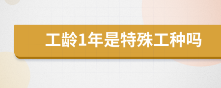 工龄1年是特殊工种吗