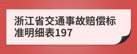 浙江省交通事故赔偿标准明细表197