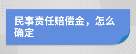 民事责任赔偿金，怎么确定