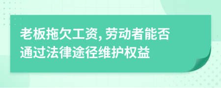 老板拖欠工资, 劳动者能否通过法律途径维护权益