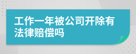 工作一年被公司开除有法律赔偿吗