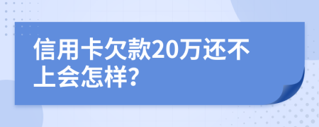 信用卡欠款20万还不上会怎样？