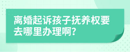 离婚起诉孩子抚养权要去哪里办理啊？