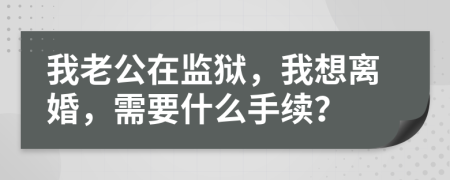 我老公在监狱，我想离婚，需要什么手续？