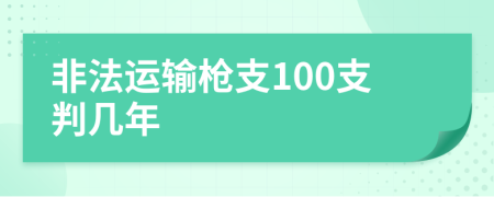 非法运输枪支100支判几年