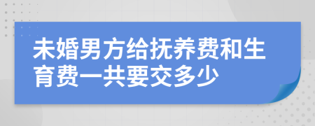 未婚男方给抚养费和生育费一共要交多少