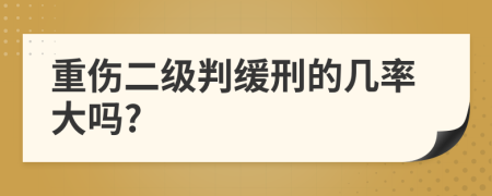 重伤二级判缓刑的几率大吗?