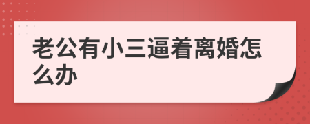 老公有小三逼着离婚怎么办