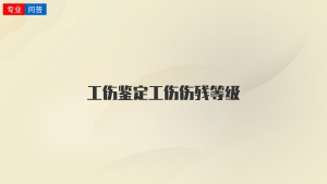 工伤鉴定工伤伤残等级