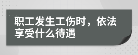 职工发生工伤时，依法享受什么待遇